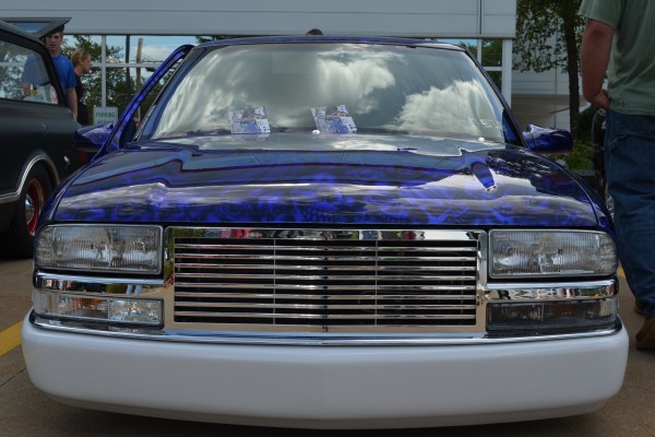 front grille view of a customized lowrider sport truck