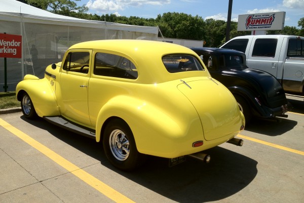1940 Chevy hot rod, rear