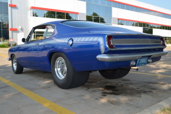 1967 Plymouth Barracuda, rear quarter with wheel tubs