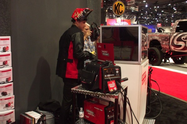 Lincoln welder display at 2012 SEMA show