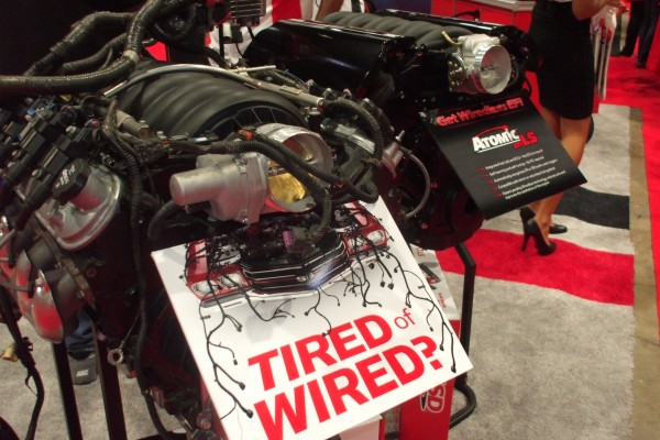 msd atomic ls wiring harness display at 2012 SEMA show
