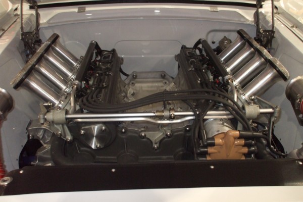Pure Vision Mustang. engine bay shot