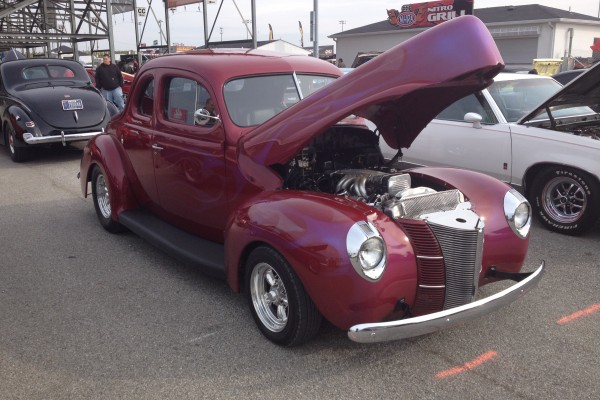 Maroon hot rod