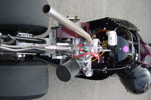 rear close up view of a jr dragster