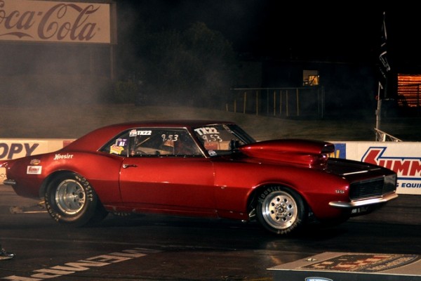Shane Kay launching at dragstrip