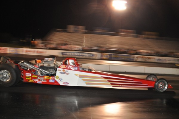 Tim Butler in dragster