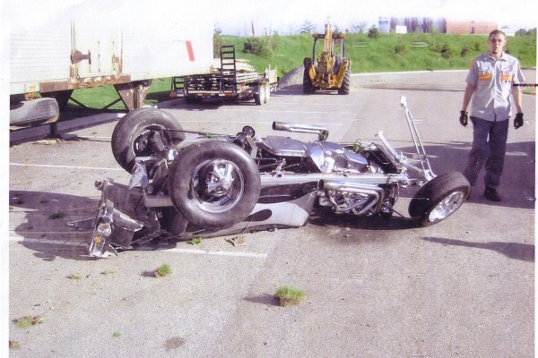 1923 Ford Model T Pickup after car accident