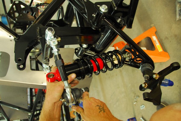 installing a coil over shock into a sports car