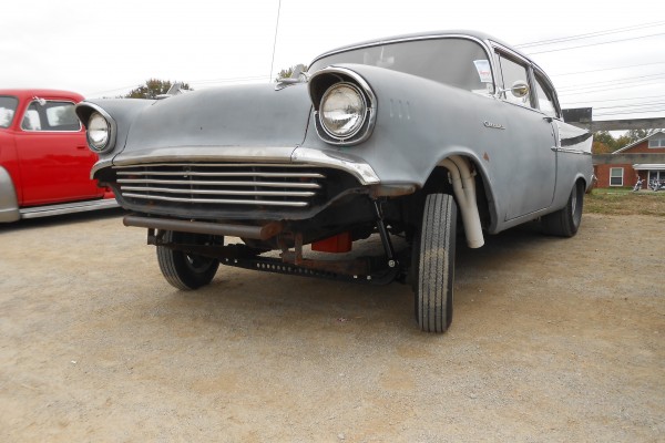 straight axle 1955 chevy gasser hot rod