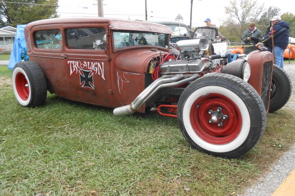 lowered ford hot rod tudor coupe