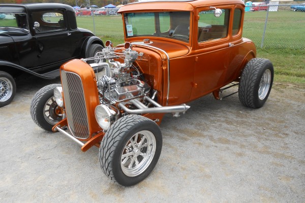 vintage ford five window hot rod
