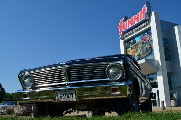 1965 Ford Falcon, close up of grille and bumper