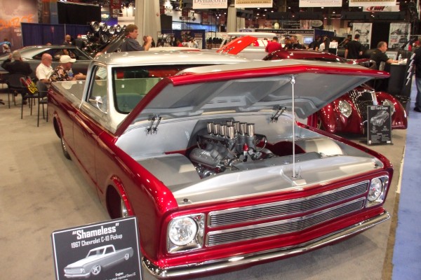 1967 chevy c10 custom hot rod truck on display at 2012 SEMA show