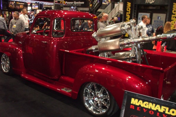 magnaflow exhaust muffler demo revolver display truck