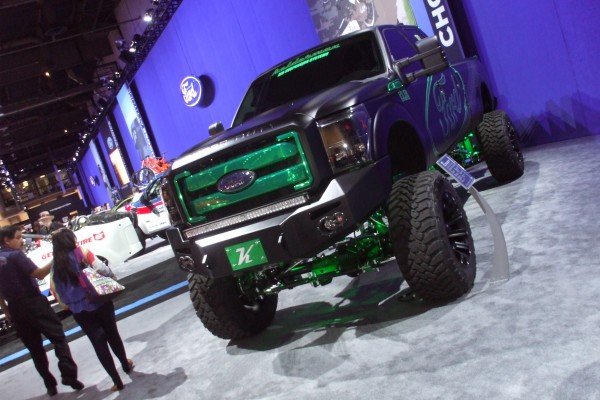 lifted and customized for super duty on display at 2012 SEMA show