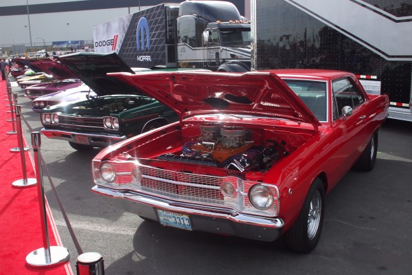 vintage dodge dart and plymouth gtx on display at 2012 SEMA show