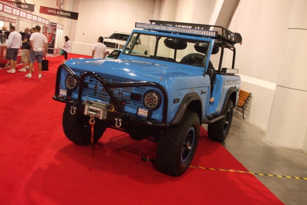 customized first gen ford bronco on display at 2012 SEMA show