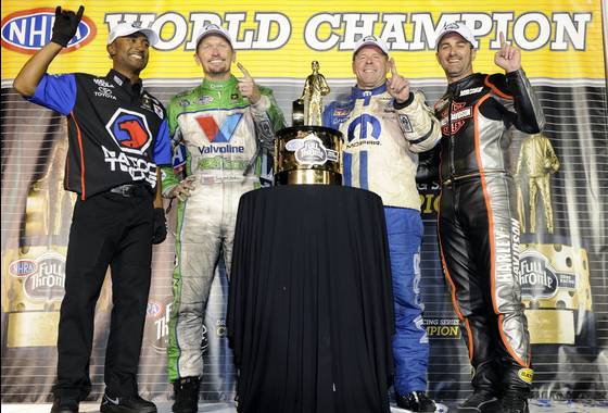 antron brown in NHRA top fuel champion awards ceremony