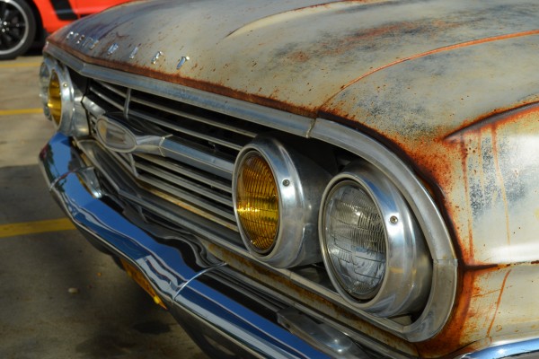 front headlight buckets on a 1960 chevy parkwood wagon hot rod