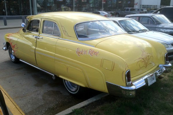 1951 Mercury Lead Sled Hotrod sedan, rear view