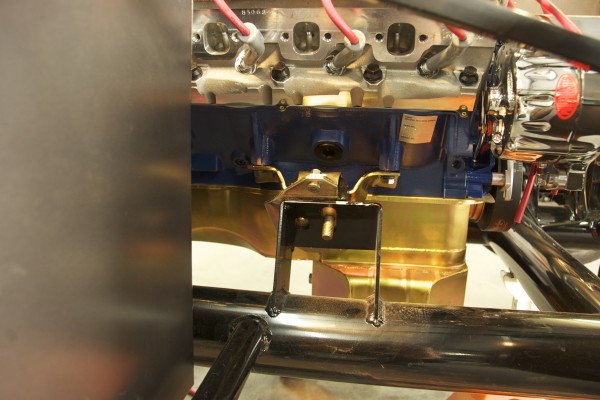 view of motor mounts on a factory five cobra kit car