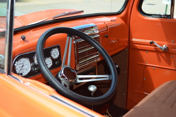 custom interior in a 1948 Ford F-1 Truck
