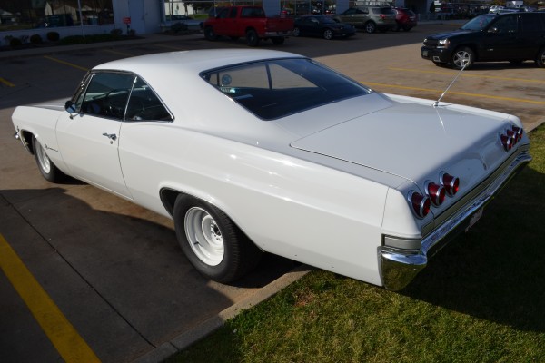 Rear bumper and taillights on a 1965 chevy impala