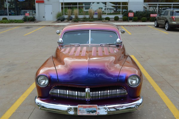 1950 Mercury, front grille and louvered hood
