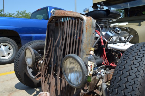 busted grille on a 1924 Rat Rod