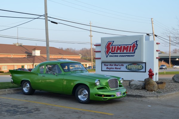 studebaker hawk with c5 corvette custom front bumper and truck bed