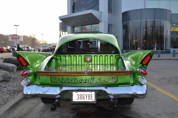 rear view Studebaker golden hawk with custom truck bed