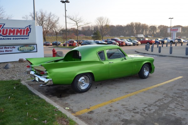 studebaker hawk with c5 corvette custom front bumper and truck bed