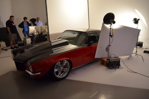1972 chevy camaro ss photo shoot, front studio shot