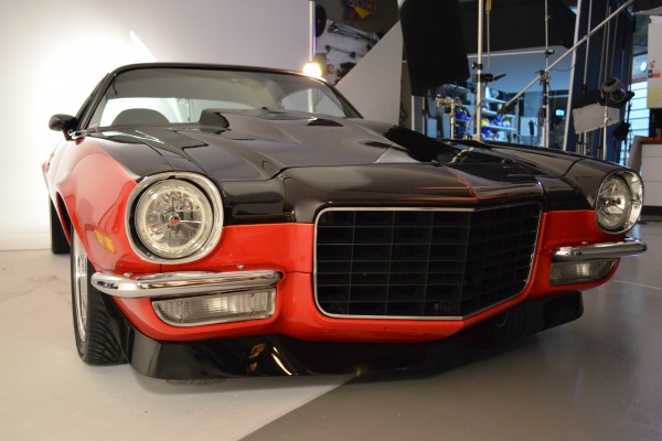 1972 chevy camaro ss photo shoot, front grille view