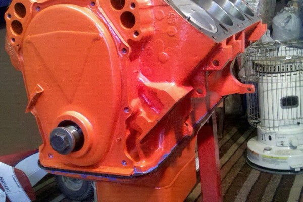 engine block on a stand