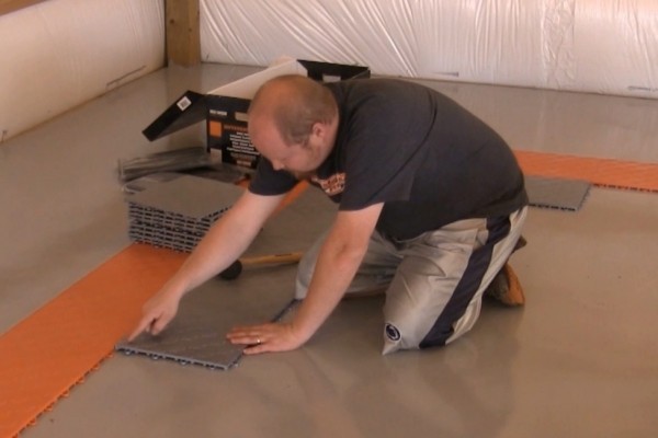 installing garage floor tiles