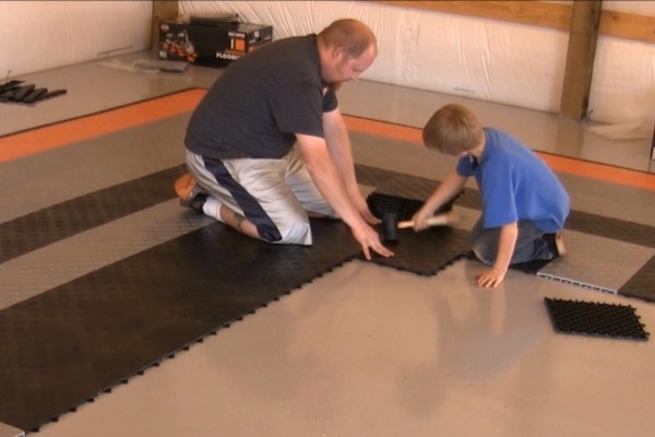 installing garage floor tiles