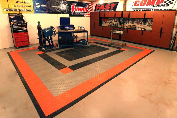 garage floor tiles installed in a garage