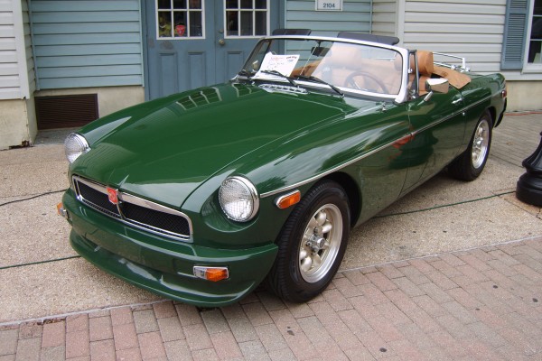 1967 green MG B roadster