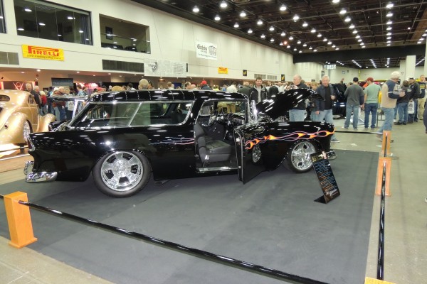 customized 1955 chevy nomad wagon street rod