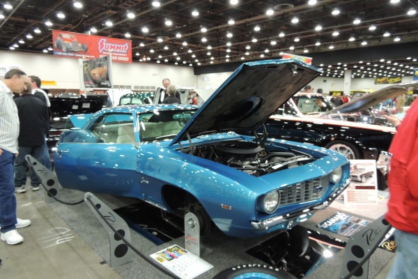 blue first gen chevy camaro
