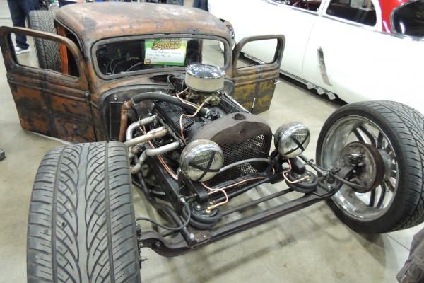rat rod lowrider with sbc v8 engine