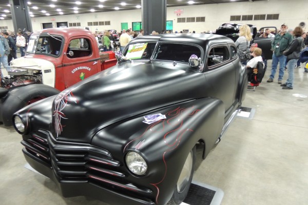custom chopped and pinstriped lowrider hot rod