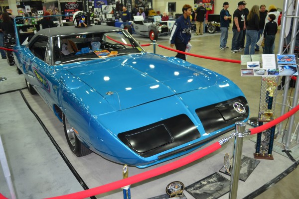 blue 1970 plymouth road runner superbird