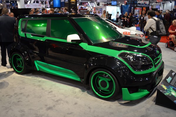 customized green kia soul