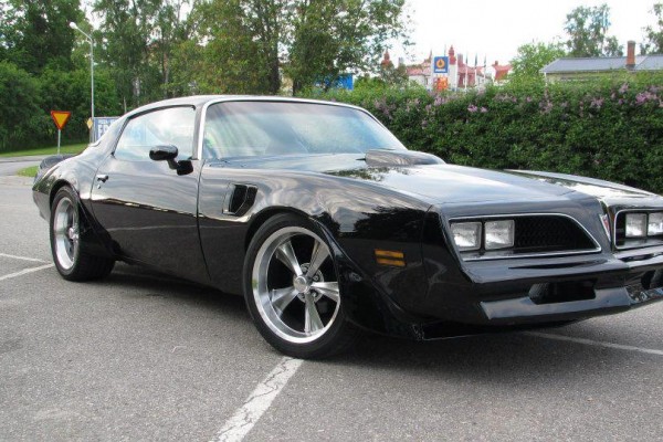 Black restomod second gen trans am with custom wheels