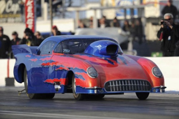 dragster modified with c1 corvette shell