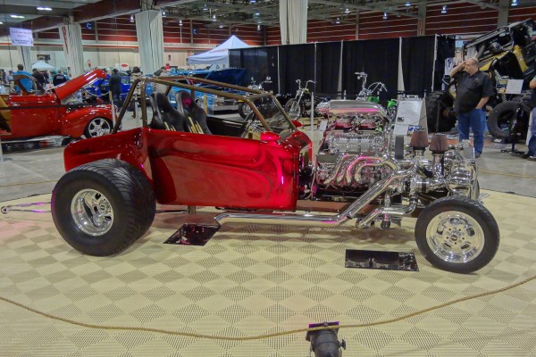 vintage hot rod drag race buggy at car show