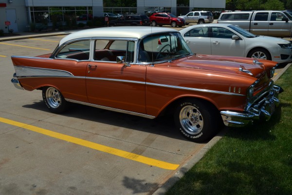 1957 chevy 2 door post coupe