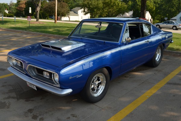 blue 1967 plymouth barracuda fastback coupe